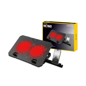 Ant Esports NC160 Laptop Cooling Pad, Laptop Cooler with Mobile Holder 2 * 1 125mm Quite Fans at 1000 RPM Fan Speed Controller 5 Height Adjustable Angle 2USB Ports Compatible for Laptop up to 15.6"